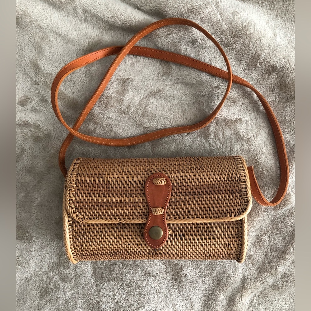 Rattan Crossbody Bag
